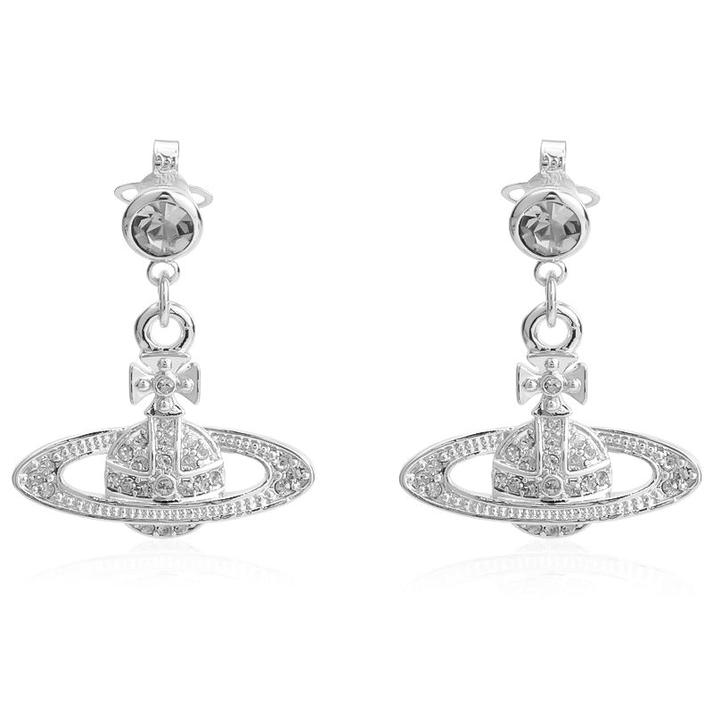 Vivienne Westwood Orb Drop Earrings — Silver