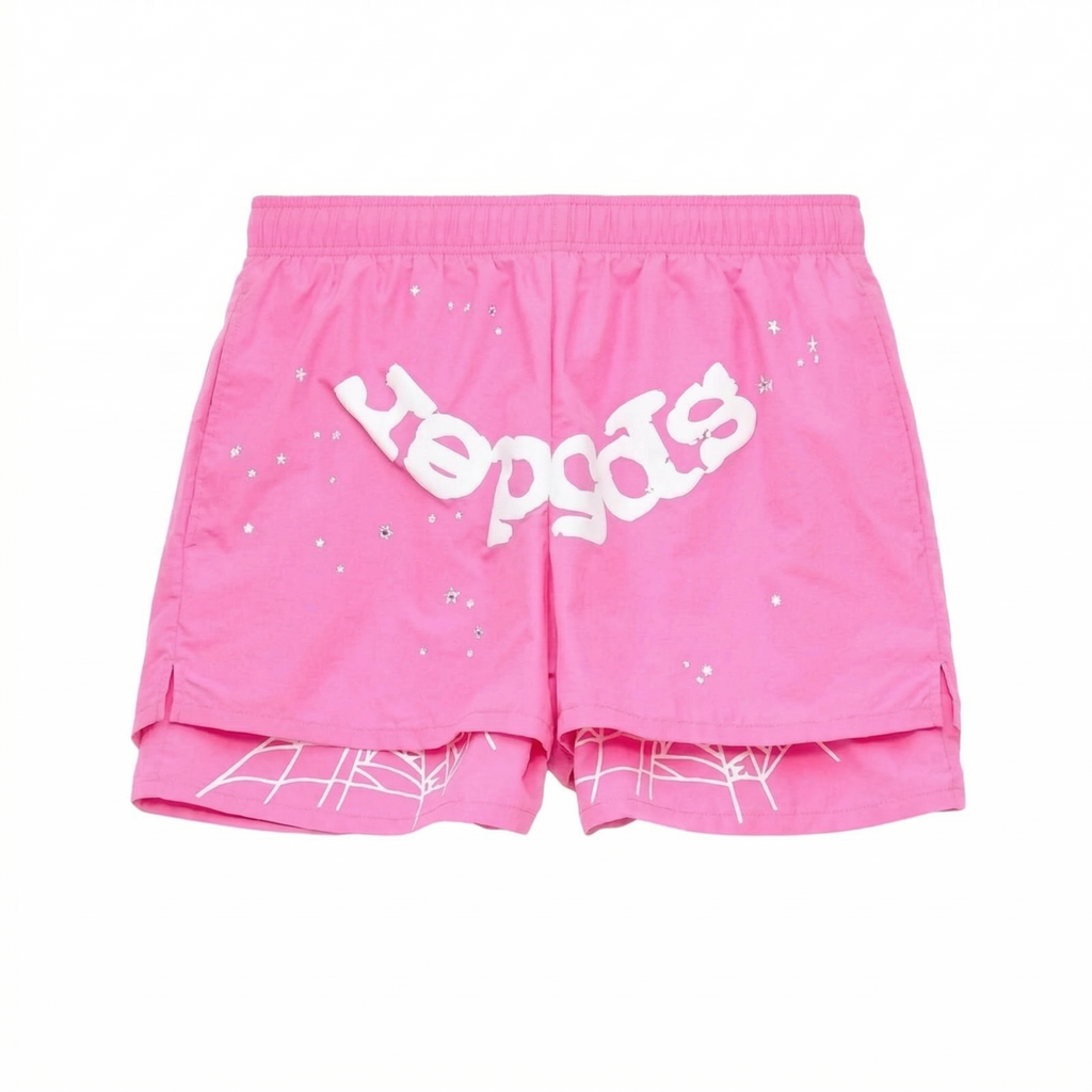 Sp5der OG Web Double Layer Short — Pink