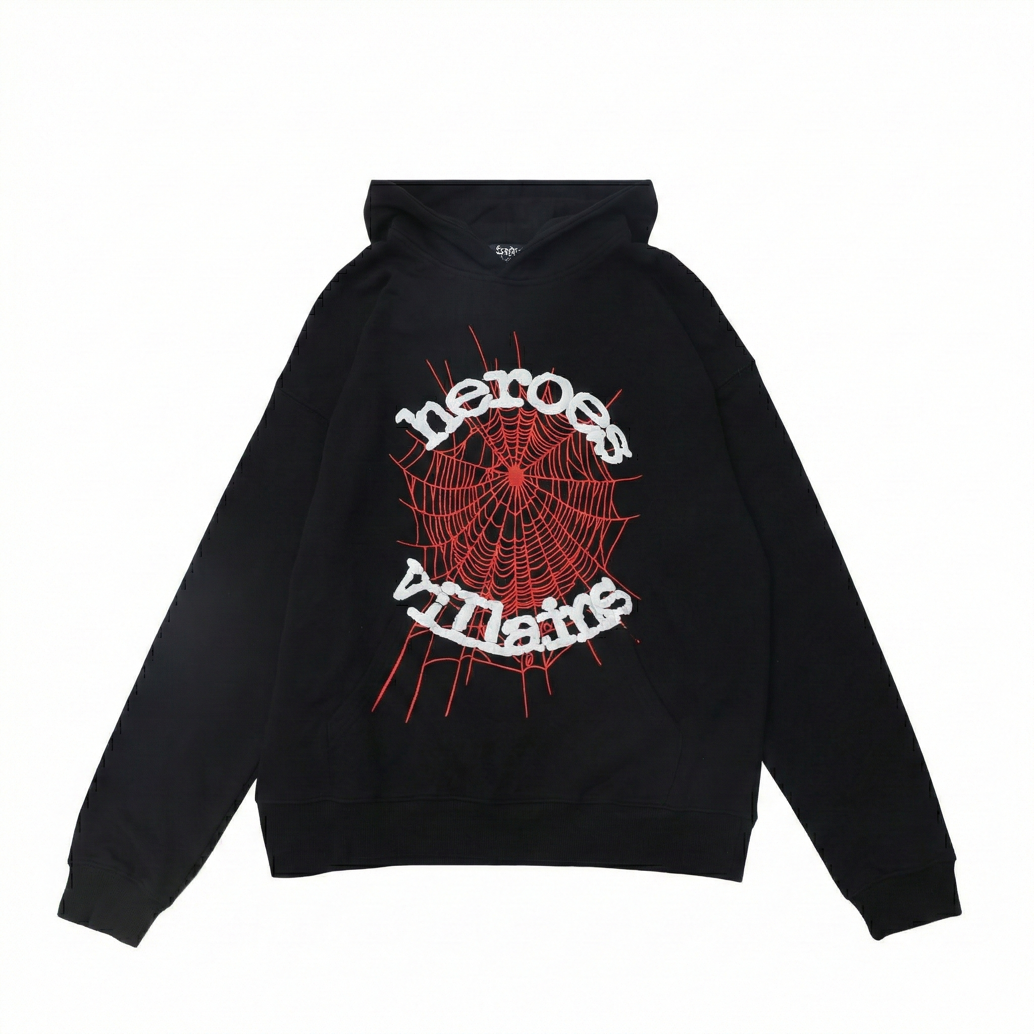 Sp5der x Heroes And Villains Hoodie Black