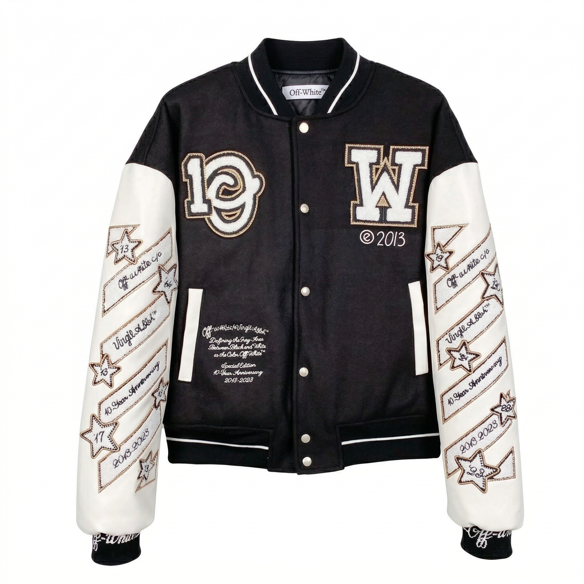 Off-White™ 10-Year Anniversary "Class of 2013" Varsity Jacket - Black/White