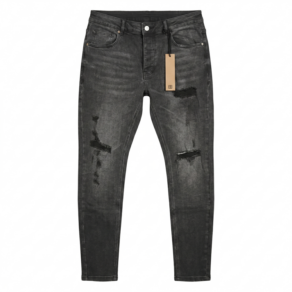 Ksubi Van Winkle Angst Trashed Jeans — Washed Black