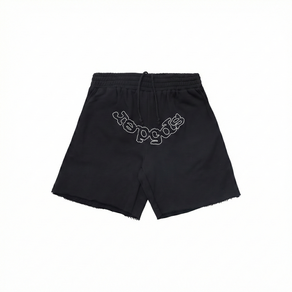 Sp5der OG Logo Embroidered Shorts - Black