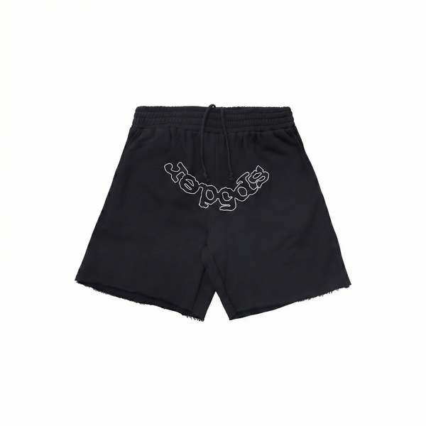 Sp5der OG Logo Embroidered Shorts - Black