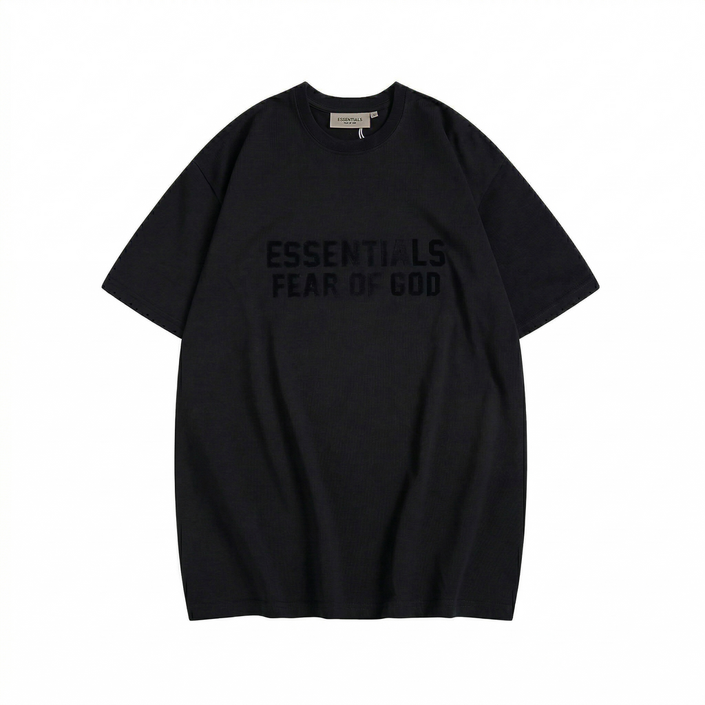 Fear of God Essentials Front Logo T-Shirt - Black