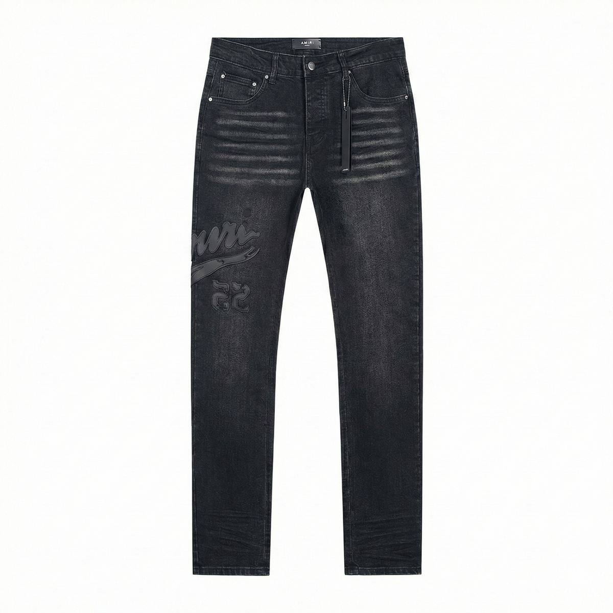AMIRI Varsity Skinny Fit Jeans - Black