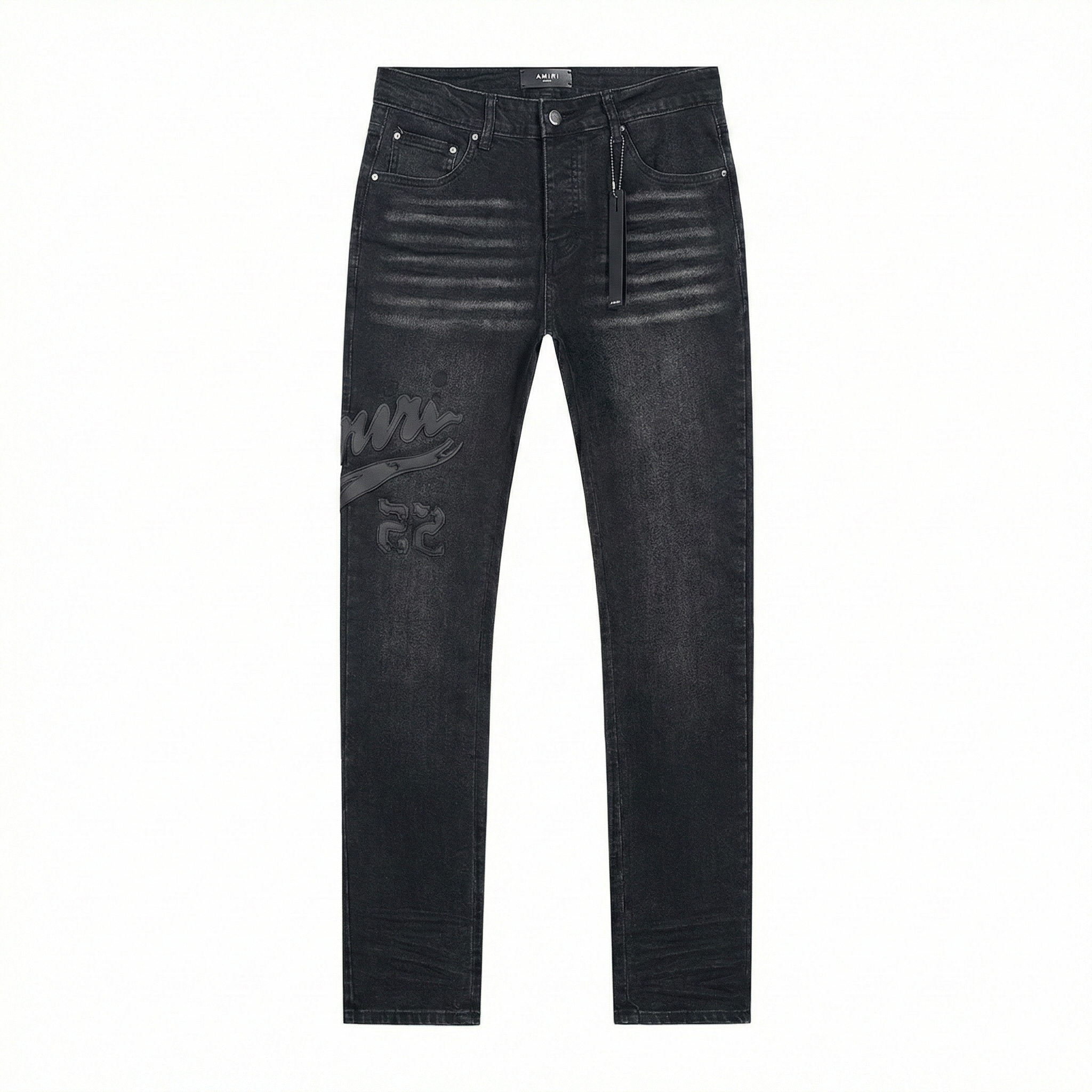 AMIRI Varsity Skinny Fit Jeans - Black