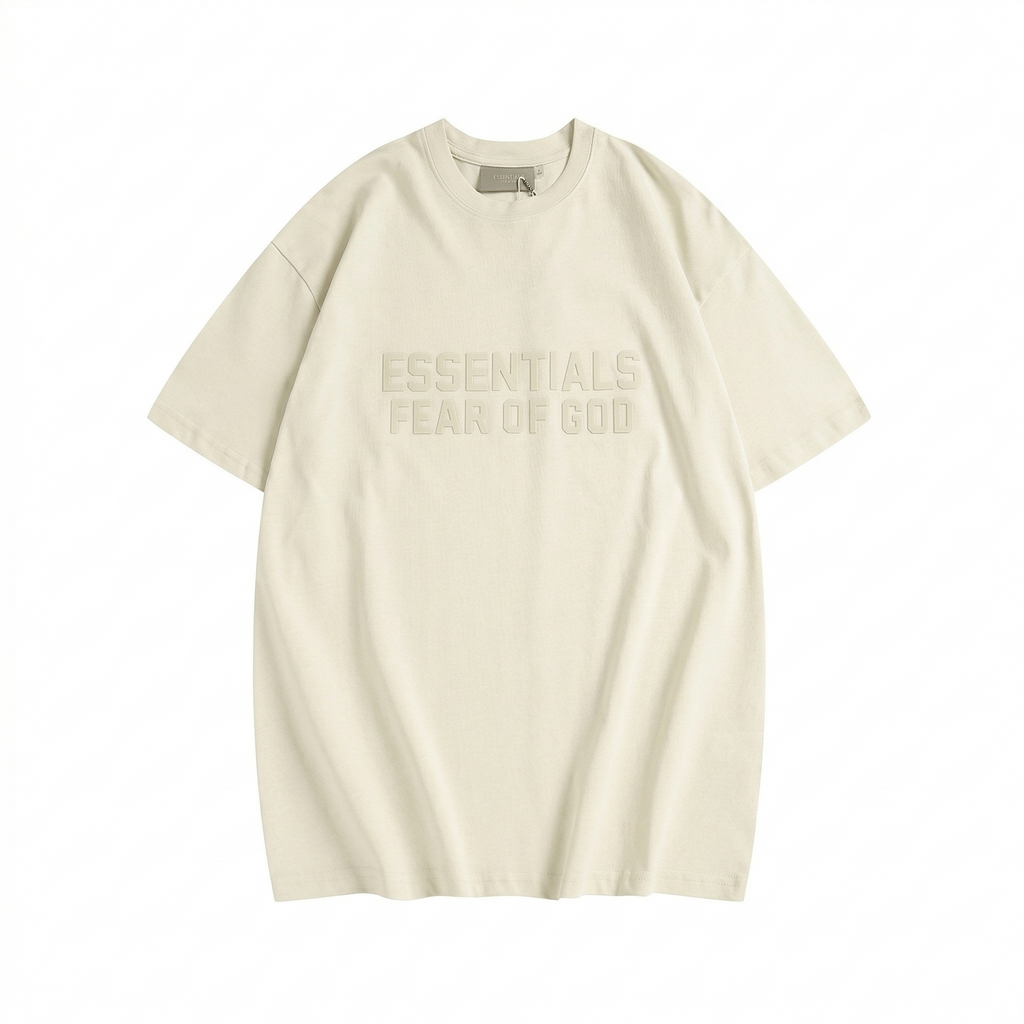 Fear of God Essentials Front Logo T-Shirt - Apricot