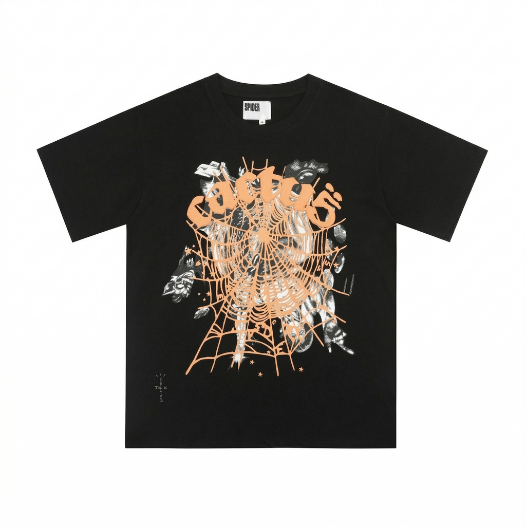 Sp5der x Cactus Jack Airbrush Tee — Black
