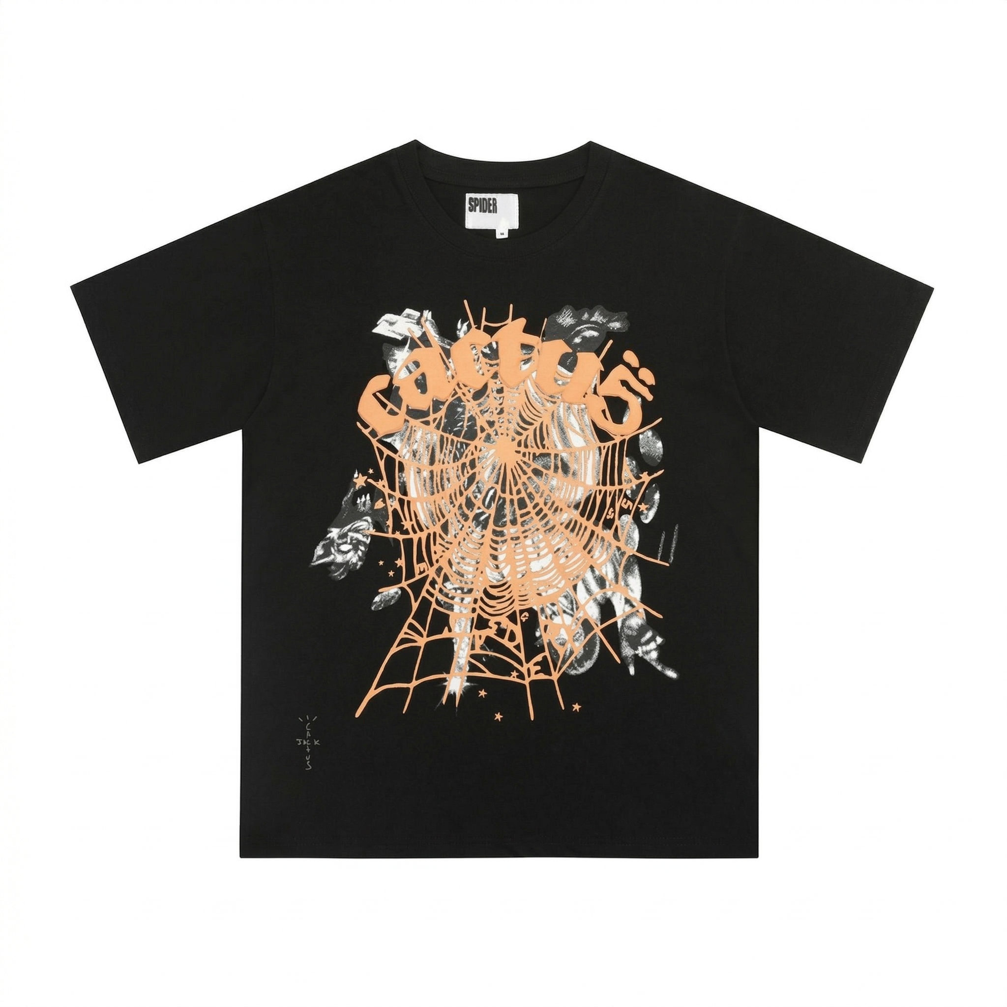 Sp5der x Cactus Jack Airbrush Tee — Black