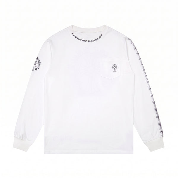 Chrome Hearts Cross Pocket Long Sleeve T-Shirt - White