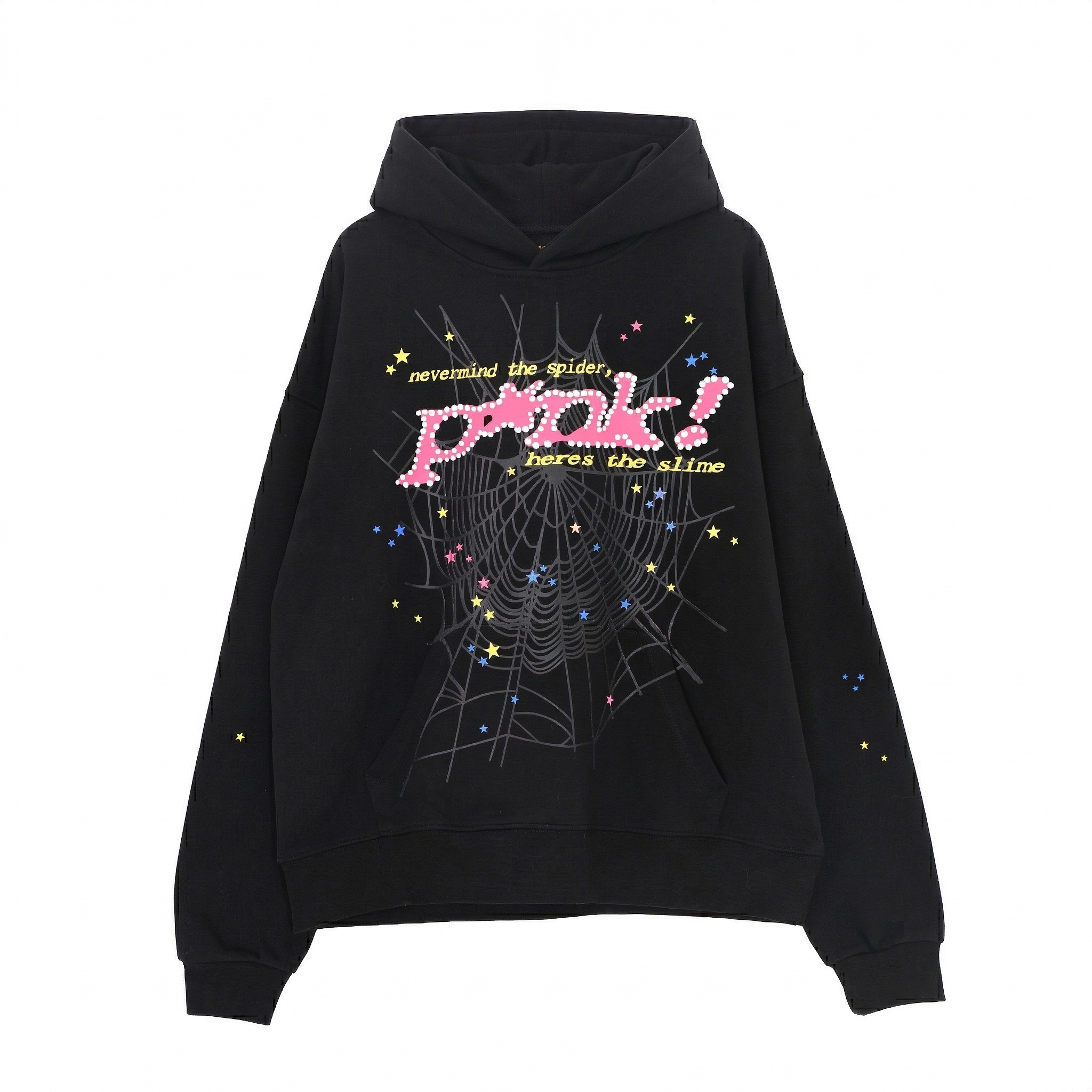Sp5der P*NK Hoodie - Black