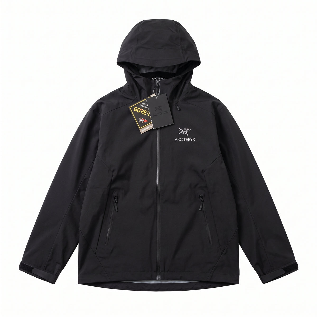 Arc'teryx Hooded Gore-Tex Shell Jacket - Black