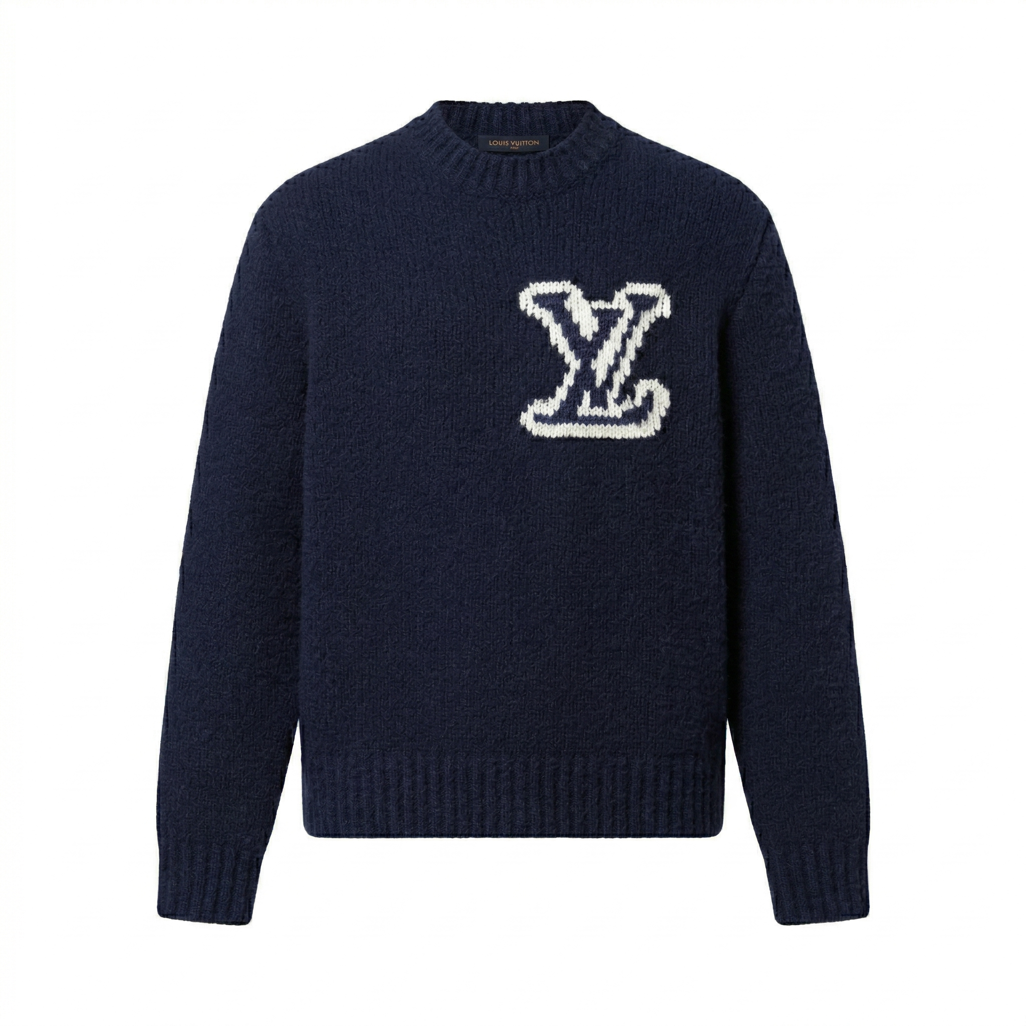 LV Intarsia Crewneck - Night Sky