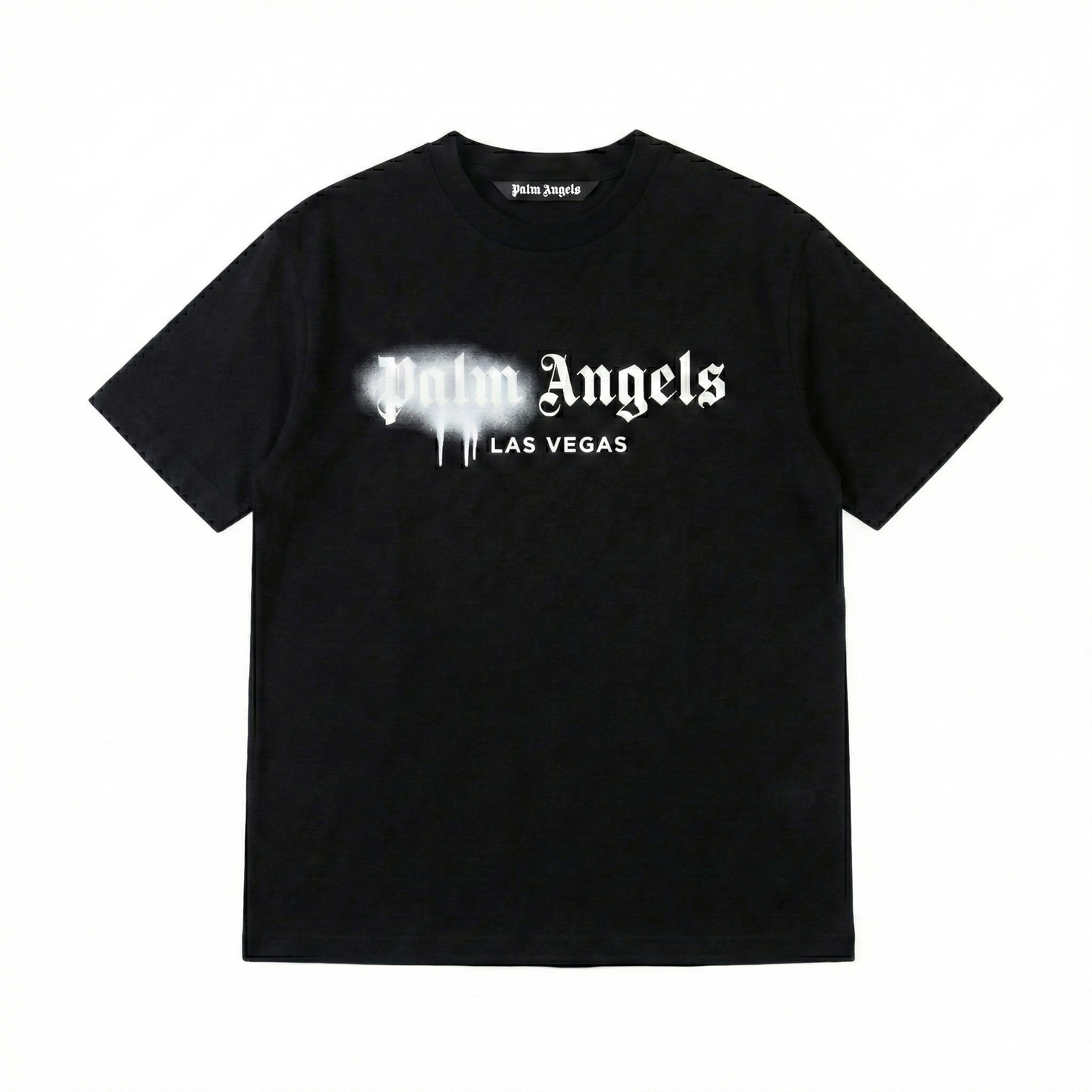 Palm Angels "Las Vegas" Sprayed Logo T-Shirt - Black