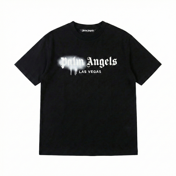 Palm Angels "Las Vegas" Sprayed Logo T-Shirt - Black