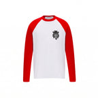 Chrome Hearts Dagger Crest Raglan Long Sleeve T-Shirt - White / Red