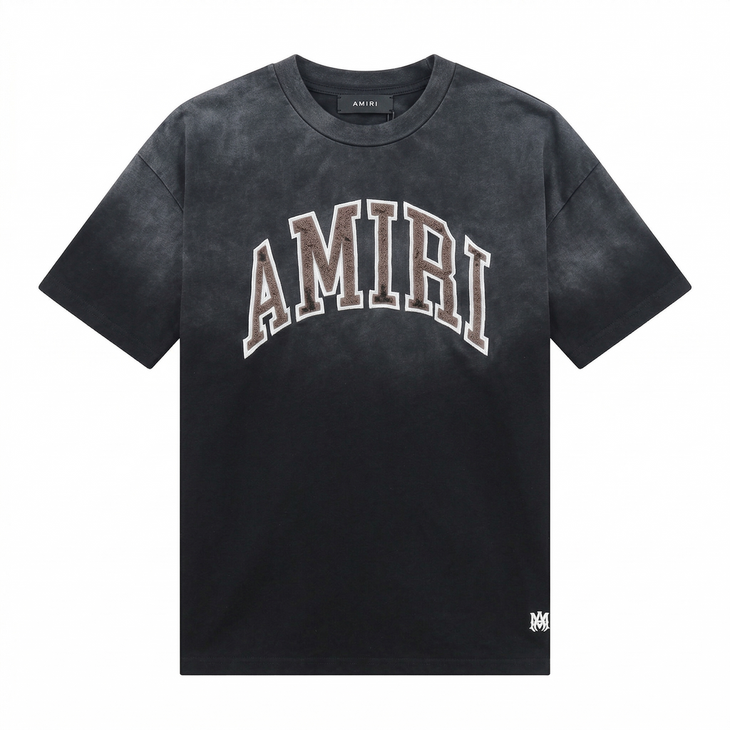 Amiri Arched Appliqué Logo T-Shirt - Faded Black