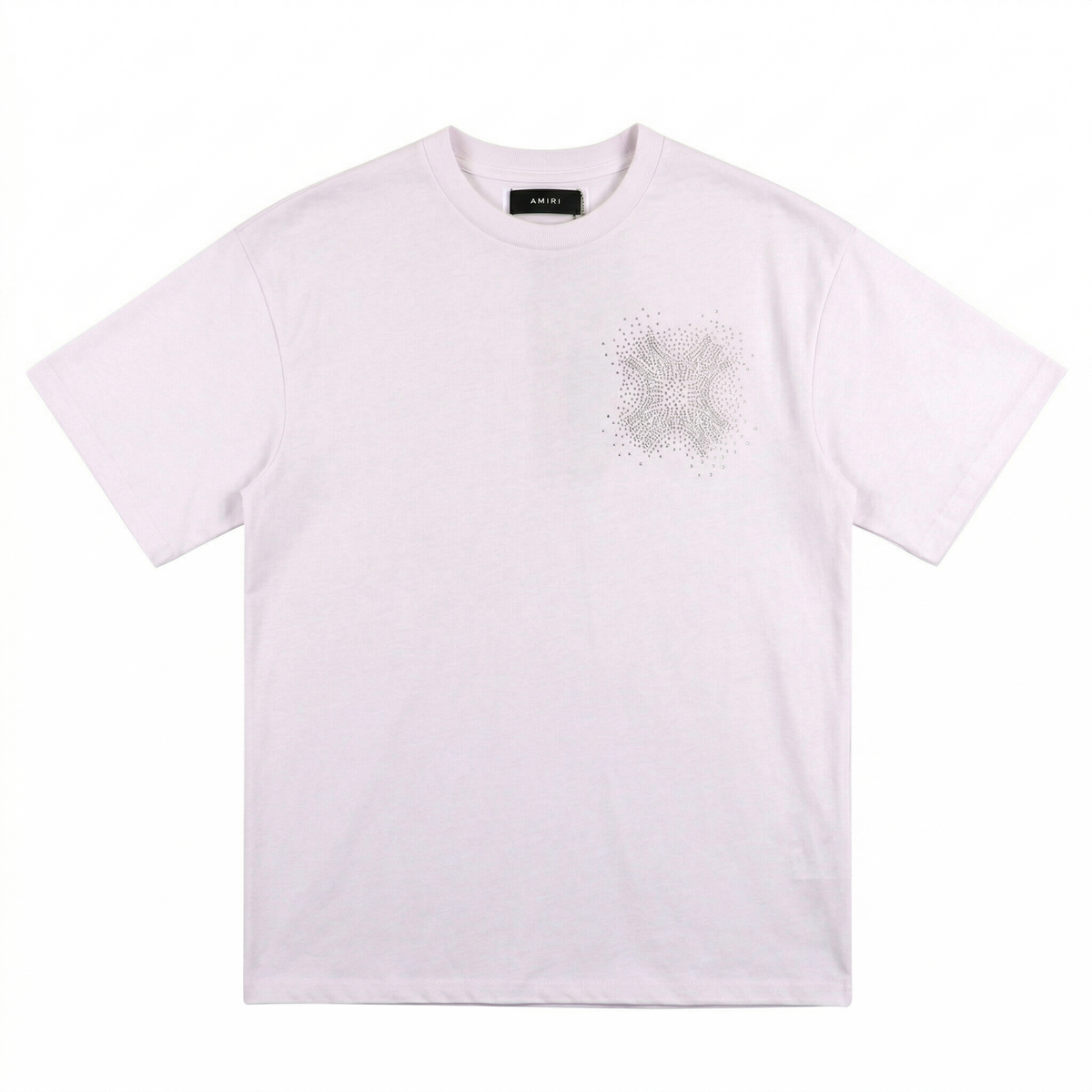 Amiri Rhinestone MA Cross T-Shirt - White