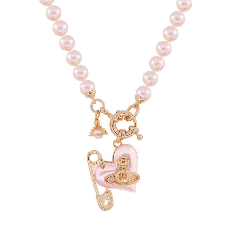 Vivienne Westwood Pearl Necklace — Pink