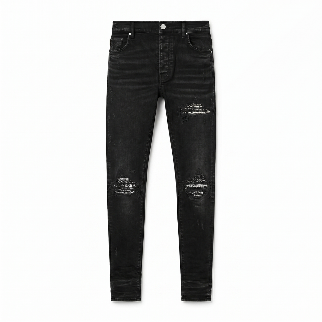 Amiri MX1 Crystal Jeans — Black
