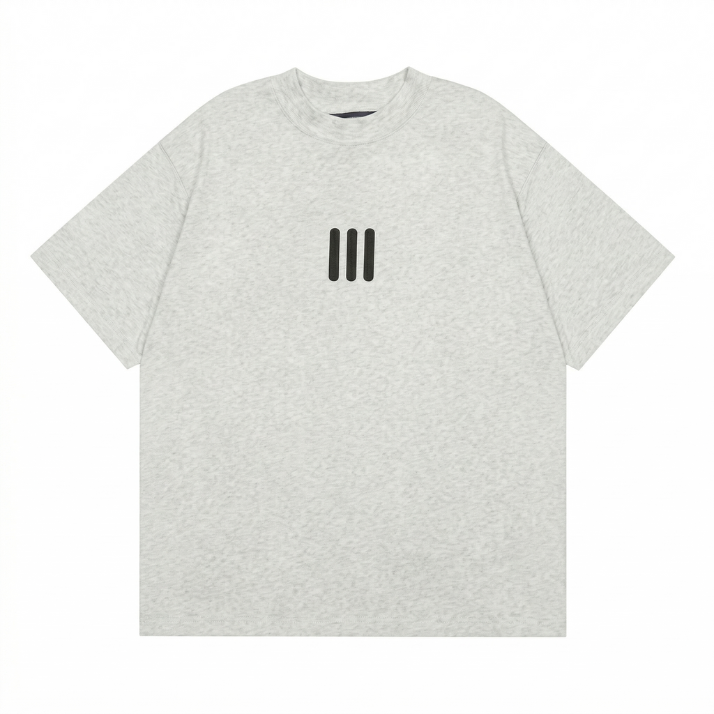 Fear of God Essentials Three-Bar Logo T-Shirt - Light Heather Oatmeal
