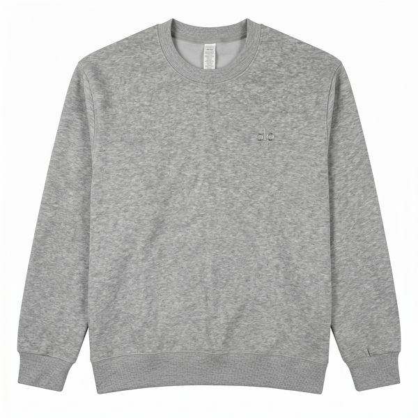 Alo Yoga Accolade Crewneck Pullover — Heather Grey