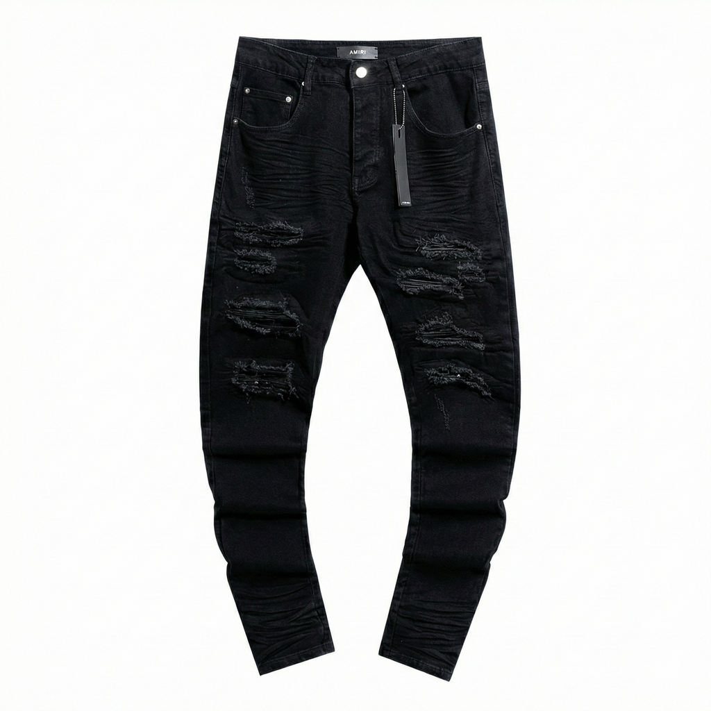 Amiri MX1 Patch Skinny Jeans - Black