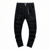 Amiri MX1 Patch Skinny Jeans - Black