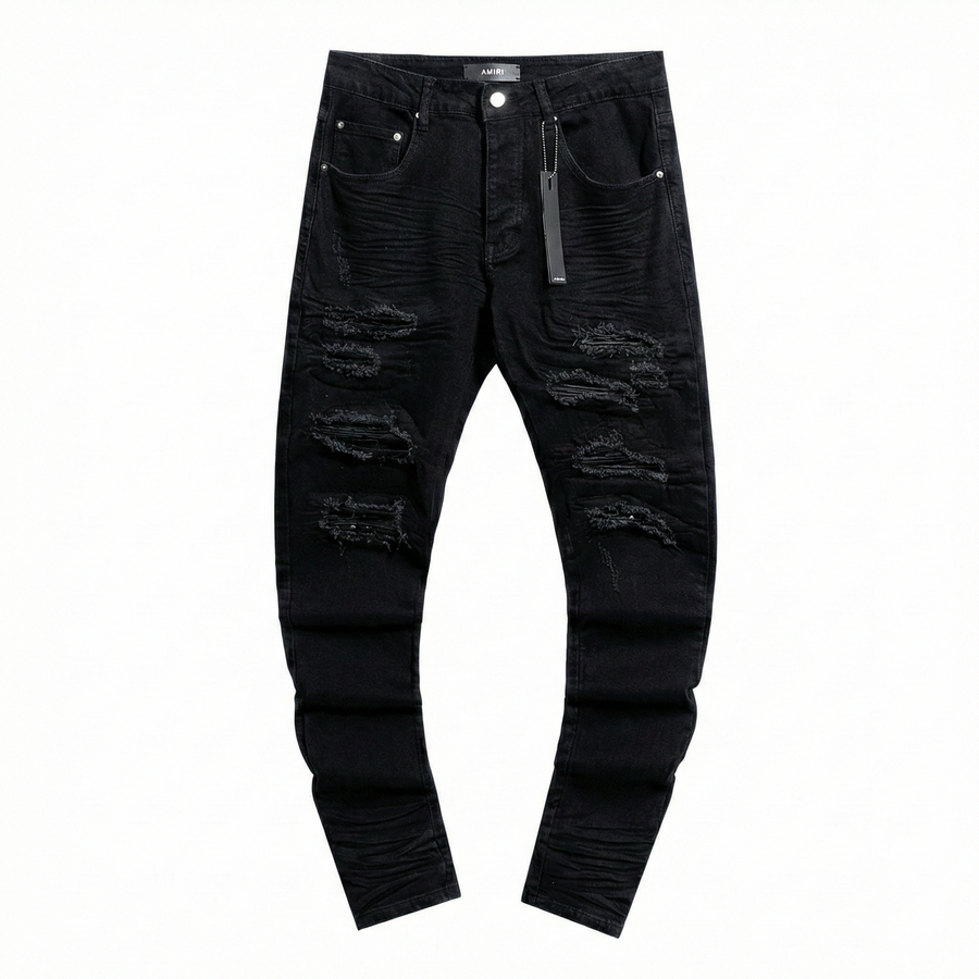 Amiri MX1 Patch Skinny Jeans - Black