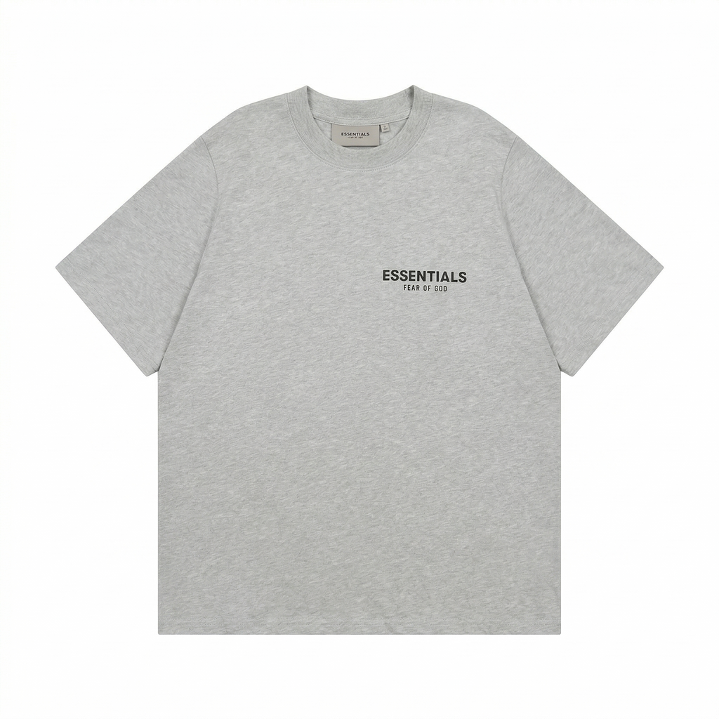 Fear of God Essentials Logo T-Shirt SS22 - Heather Grey