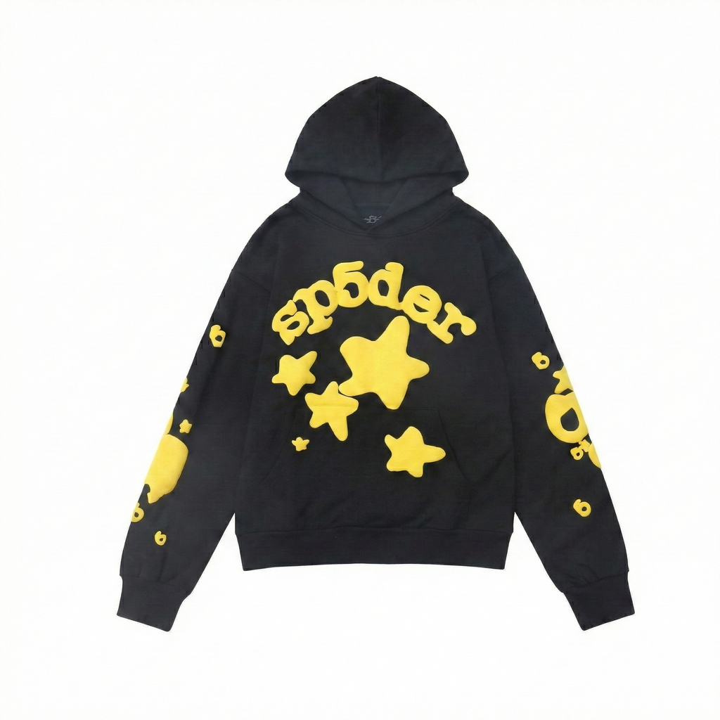 Sp5der Beluga Hoodie - Onyx/Yellow