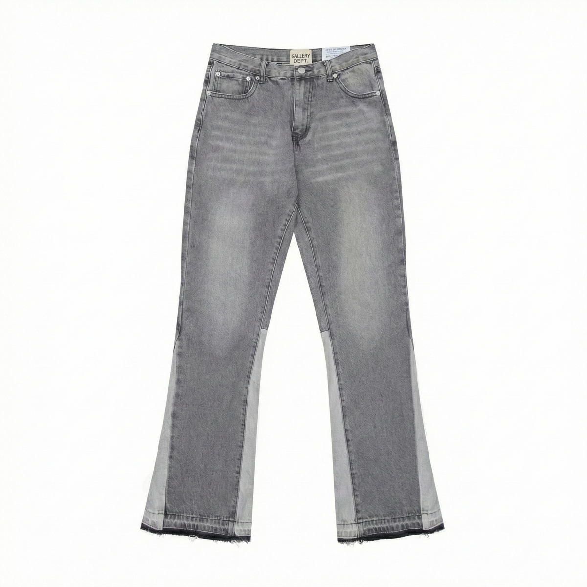 Gallery Dept. Vintage Wash Patchwork Flare Jeans - Grey