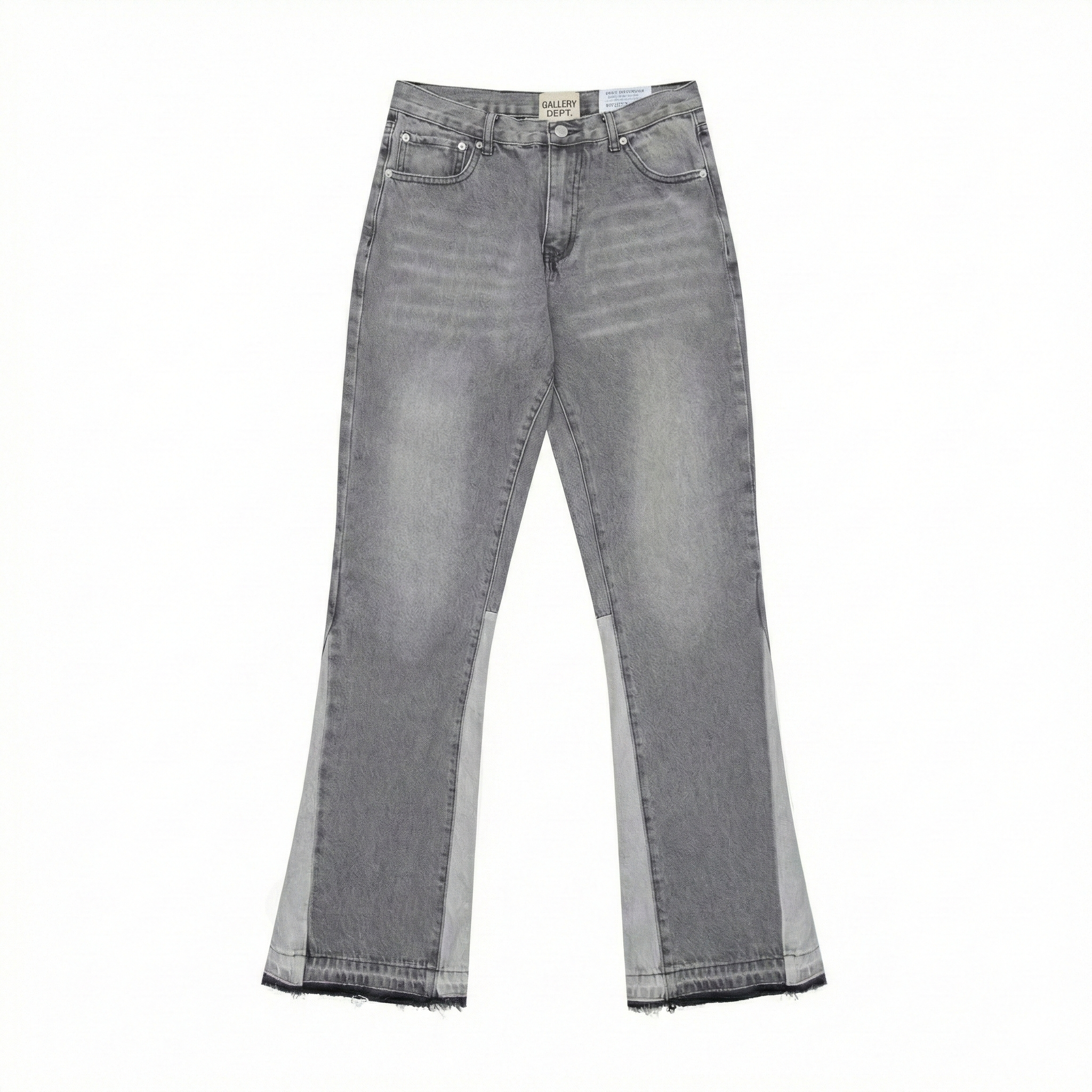 Gallery Dept. Vintage Wash Patchwork Flare Jeans - Grey