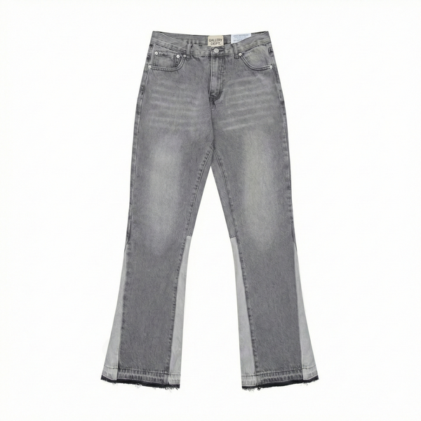 Gallery Dept. Vintage Wash Patchwork Flare Jeans - Grey