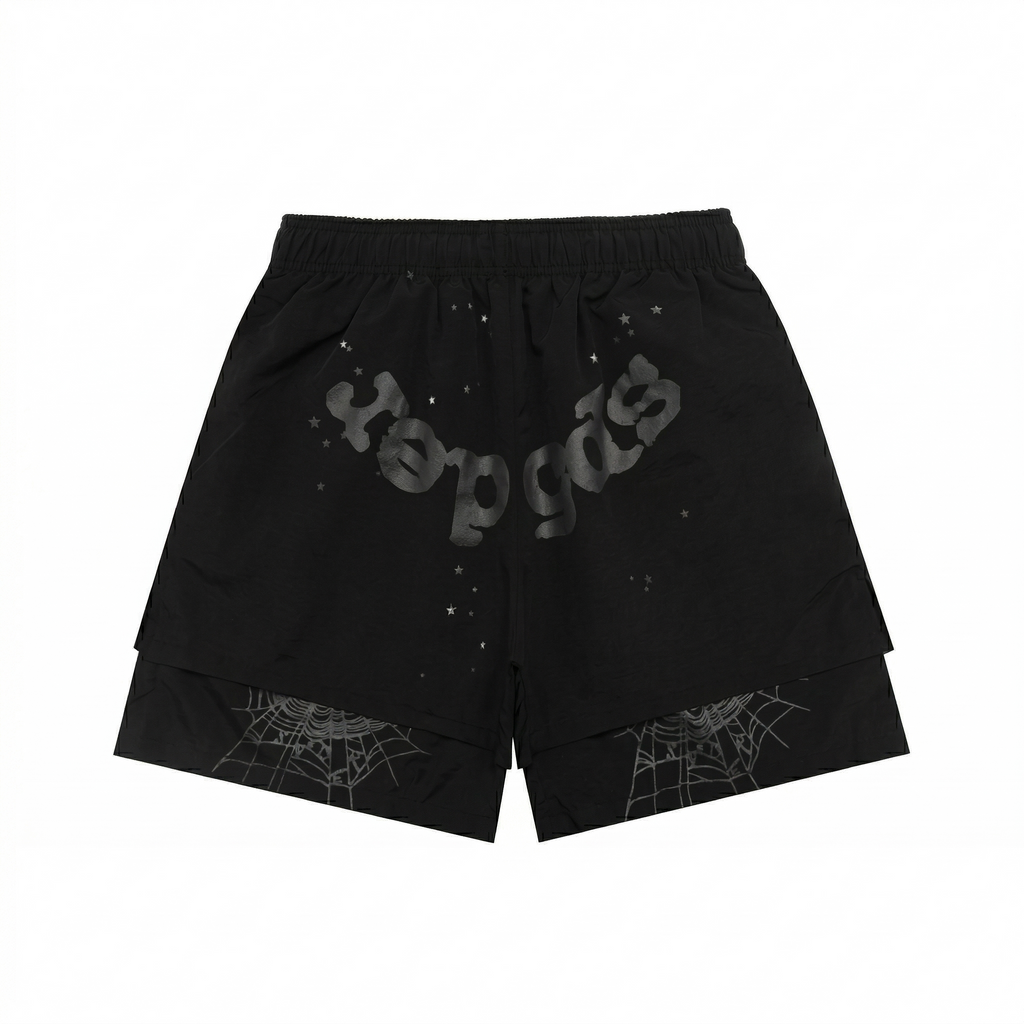 Sp5der OG Web Double Layer Short — Black