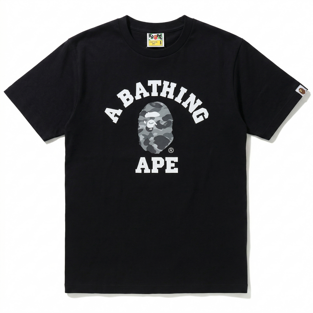 BAPE Color Camo College Tee - Black Grey