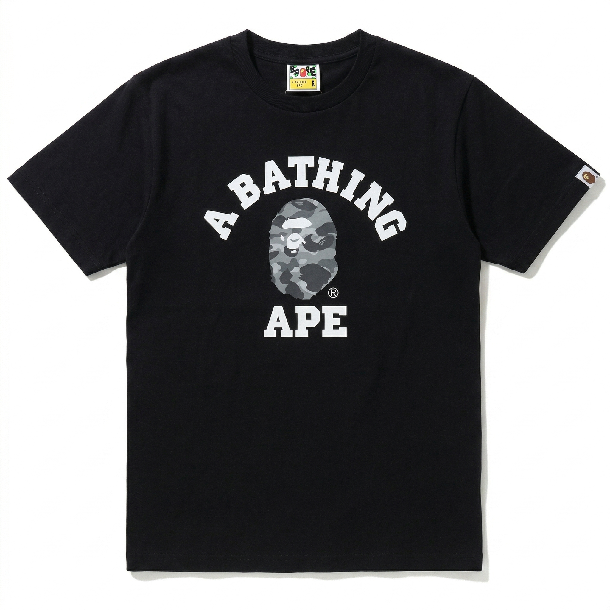 BAPE Color Camo College Tee - Black Grey