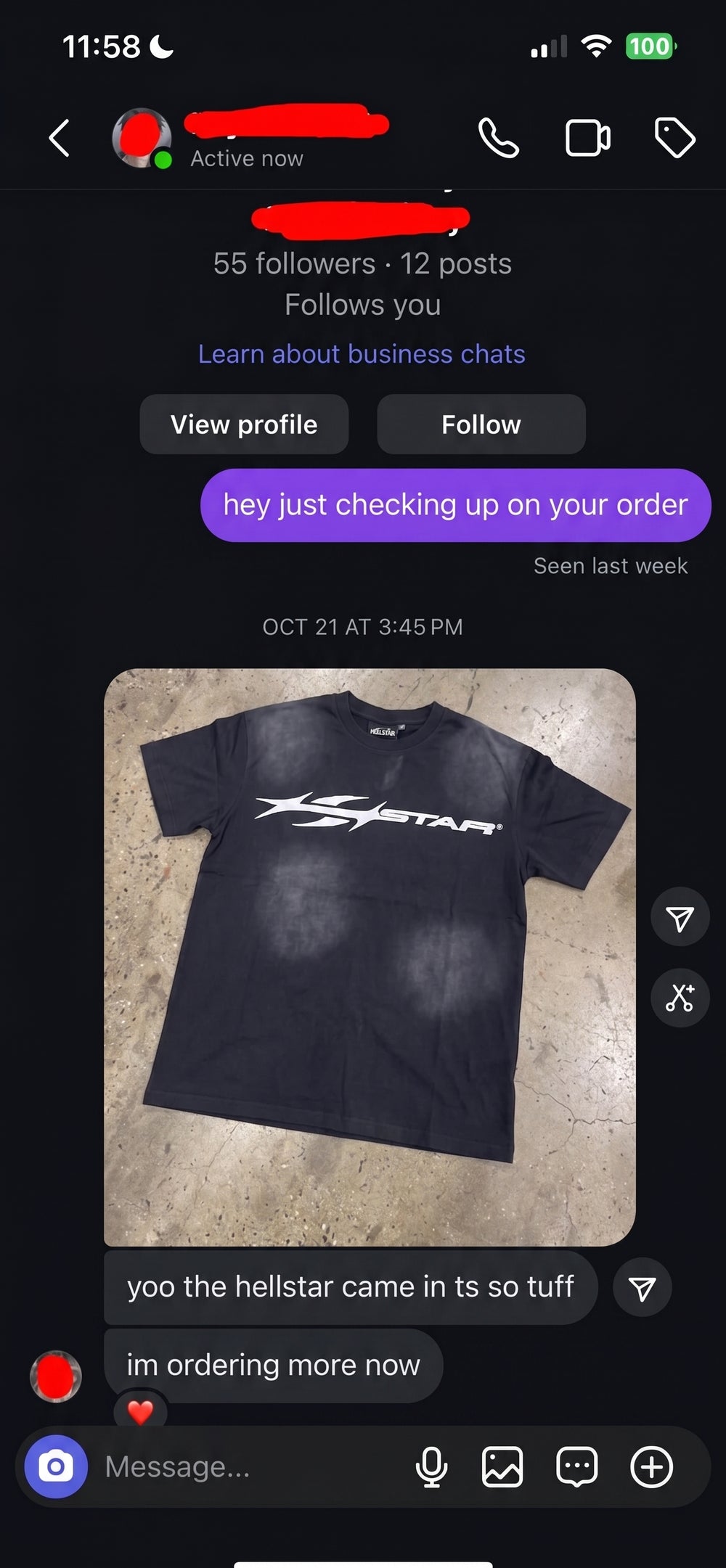Customer review screenshot