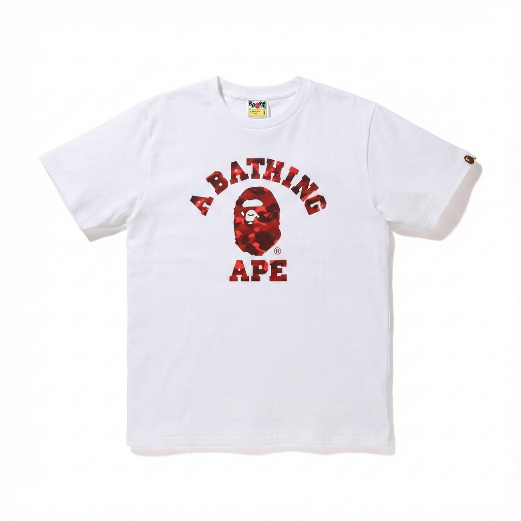 BAPE Color Camo College Tee - Red