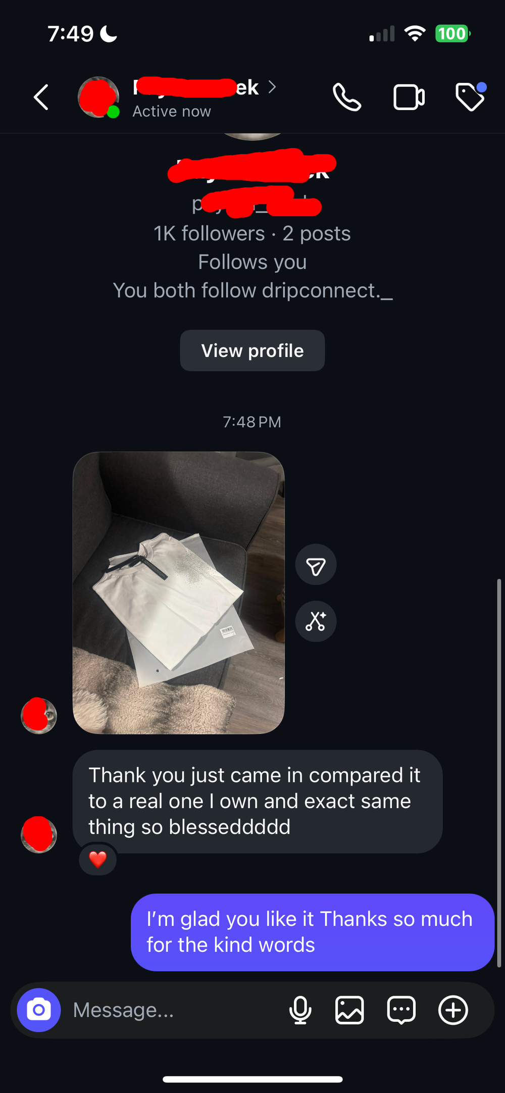 Customer review screenshot