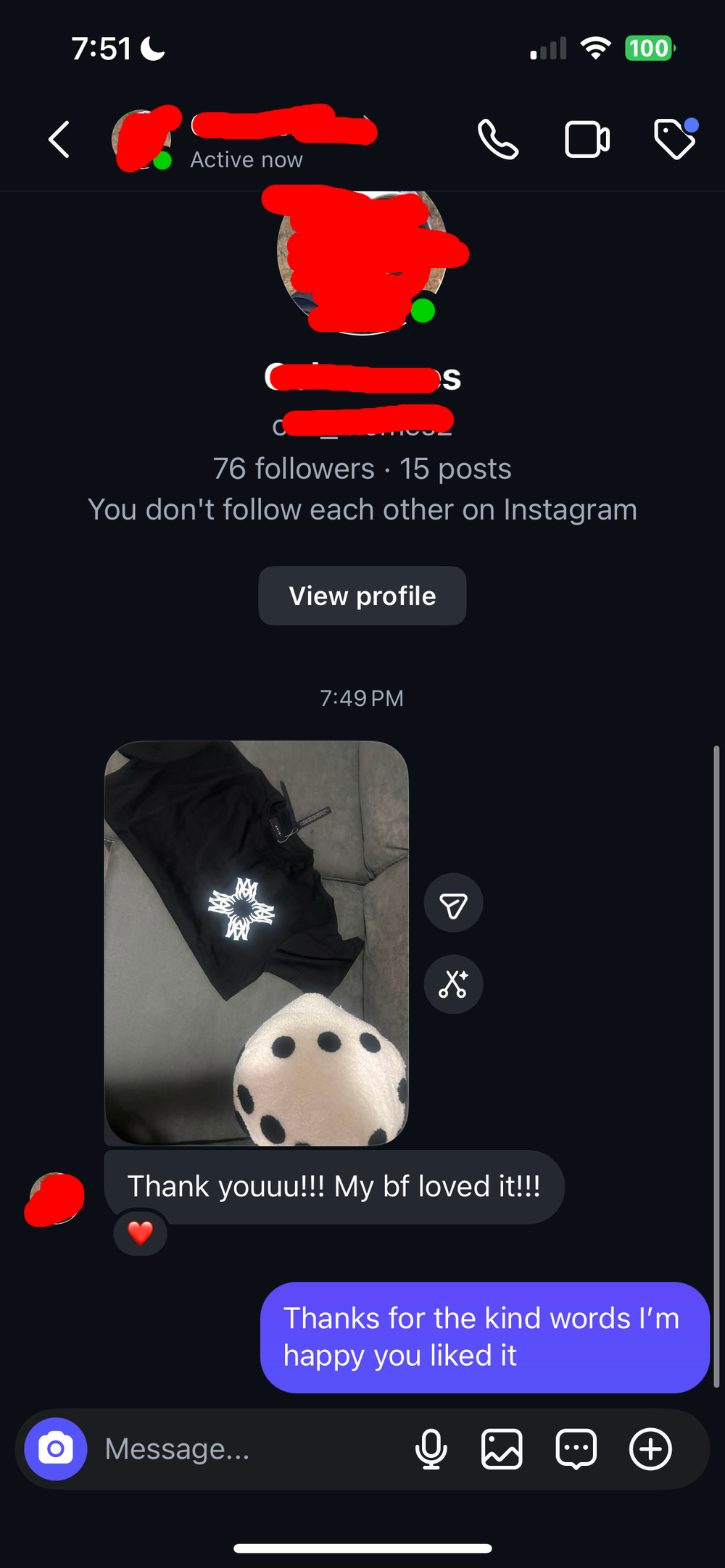 Customer review screenshot