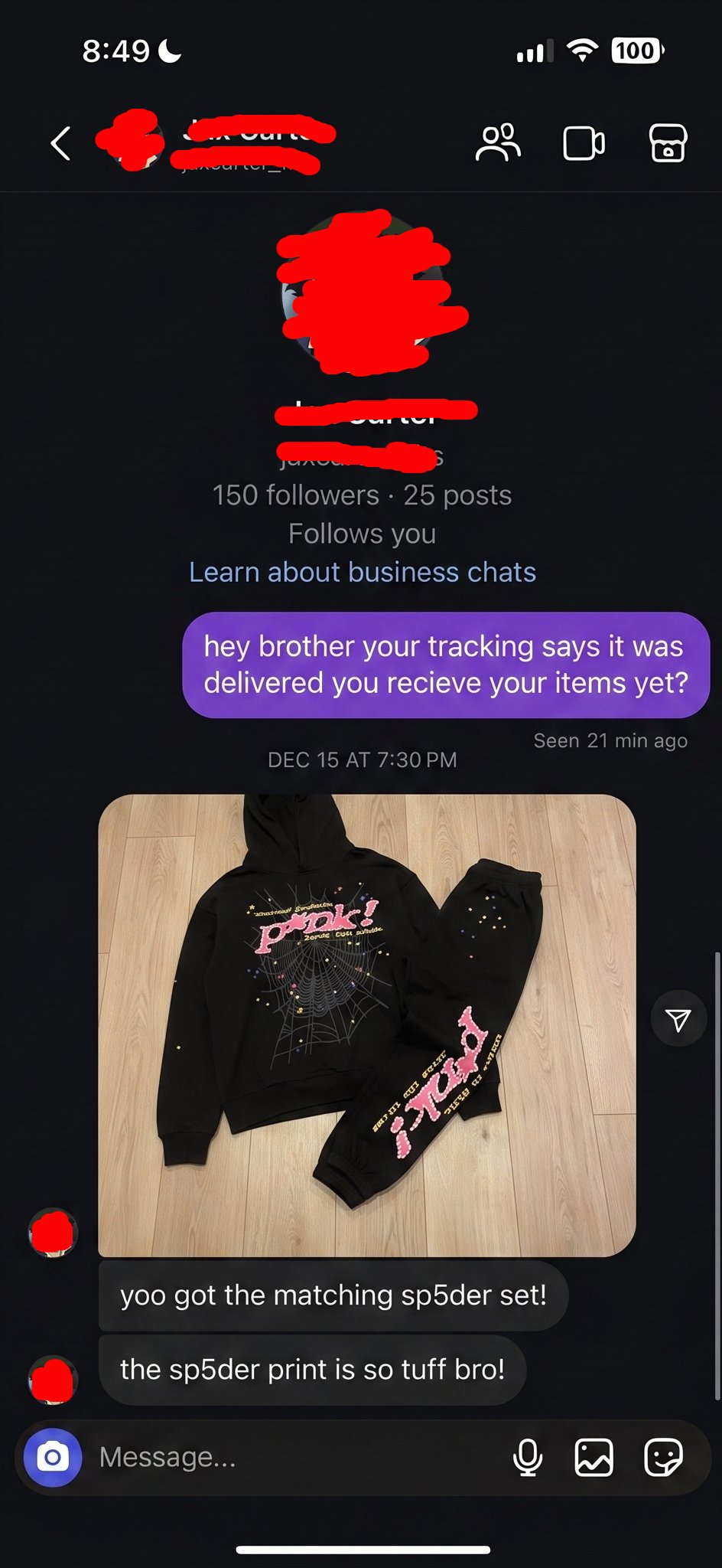 Customer review screenshot