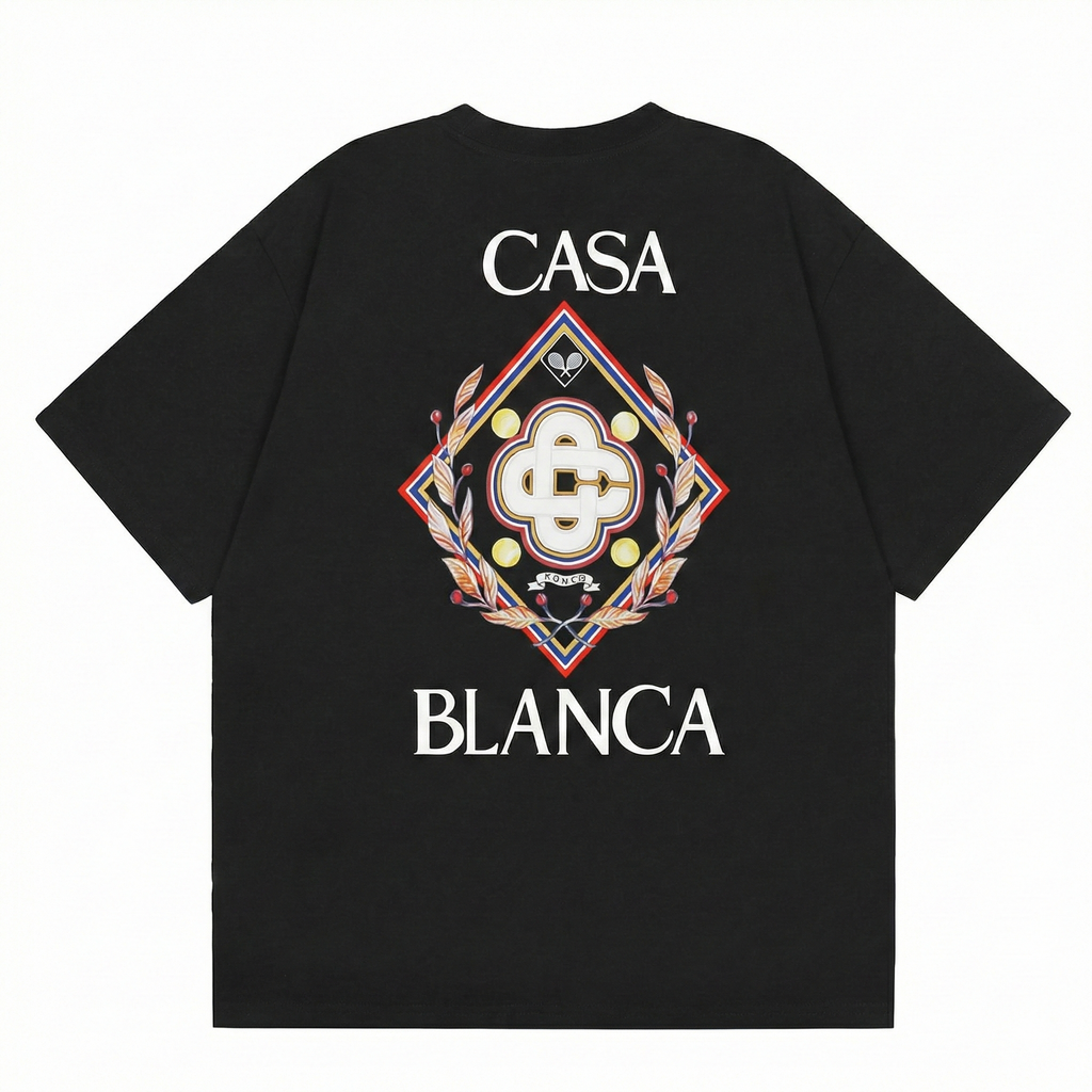 Casablanca Championship Diamond T-Shirt - Black