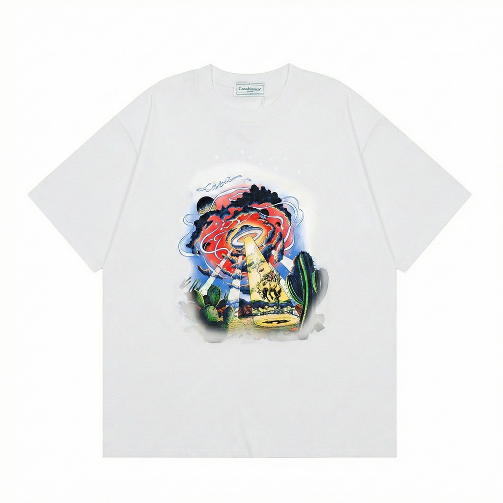 Casa Blanca UFO Print T-Shirt - White