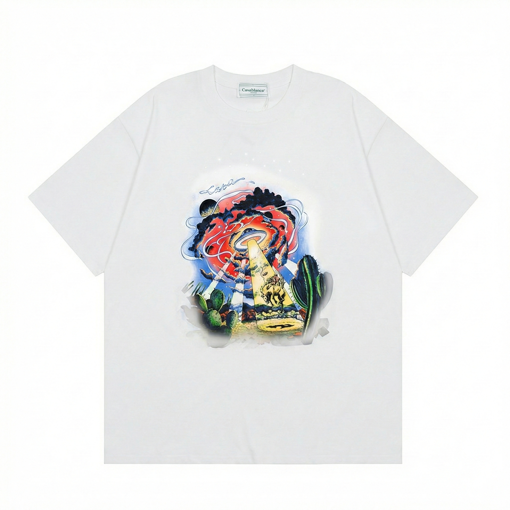 Casa Blanca UFO Print T-Shirt - White