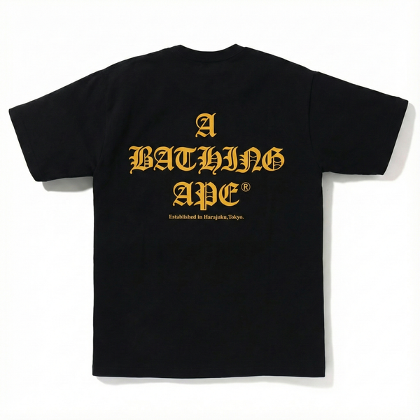 BAPE A Bathing Ape Logo Tee - Black