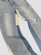 Gallery Dept. Vintage Wash Patchwork Flare Jeans - Light Wash Denim