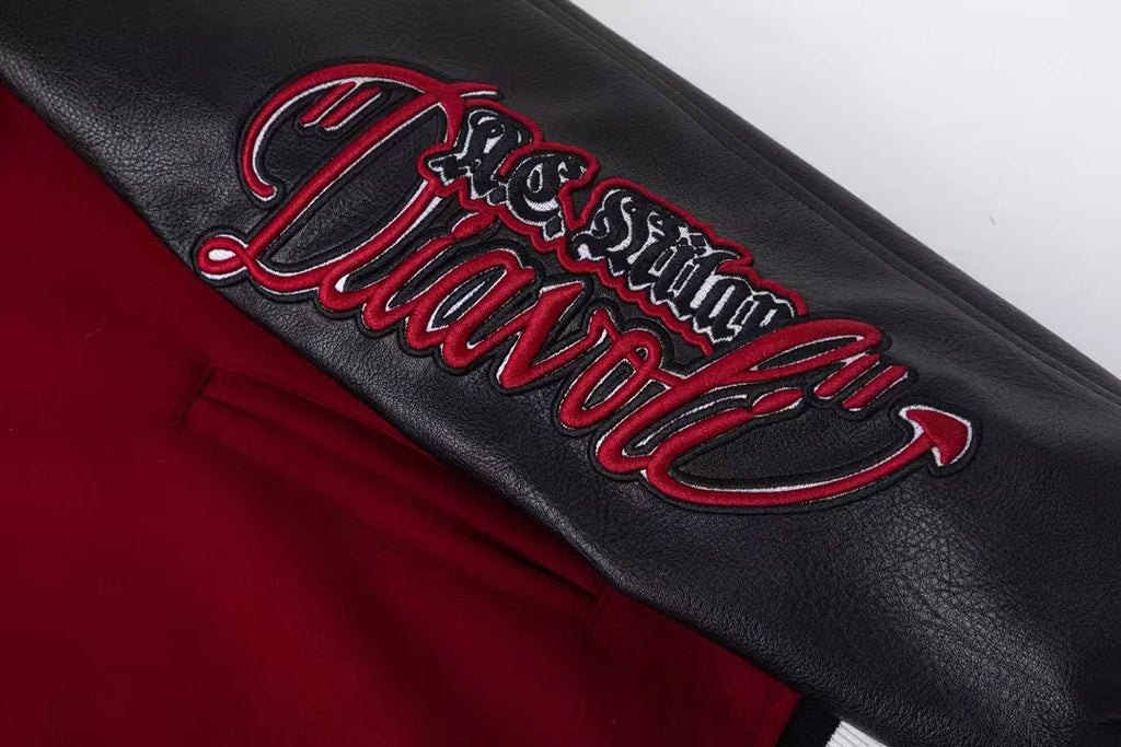 Off-White™ c/o AC Milan Varsity Jacket (Black/Red)