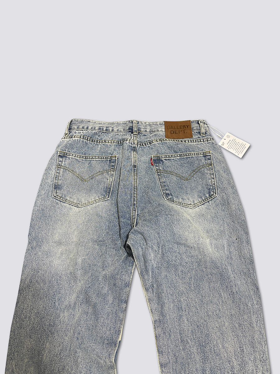 Gallery Dept. Vintage Wash Patchwork Flare Jeans - Light Wash Denim