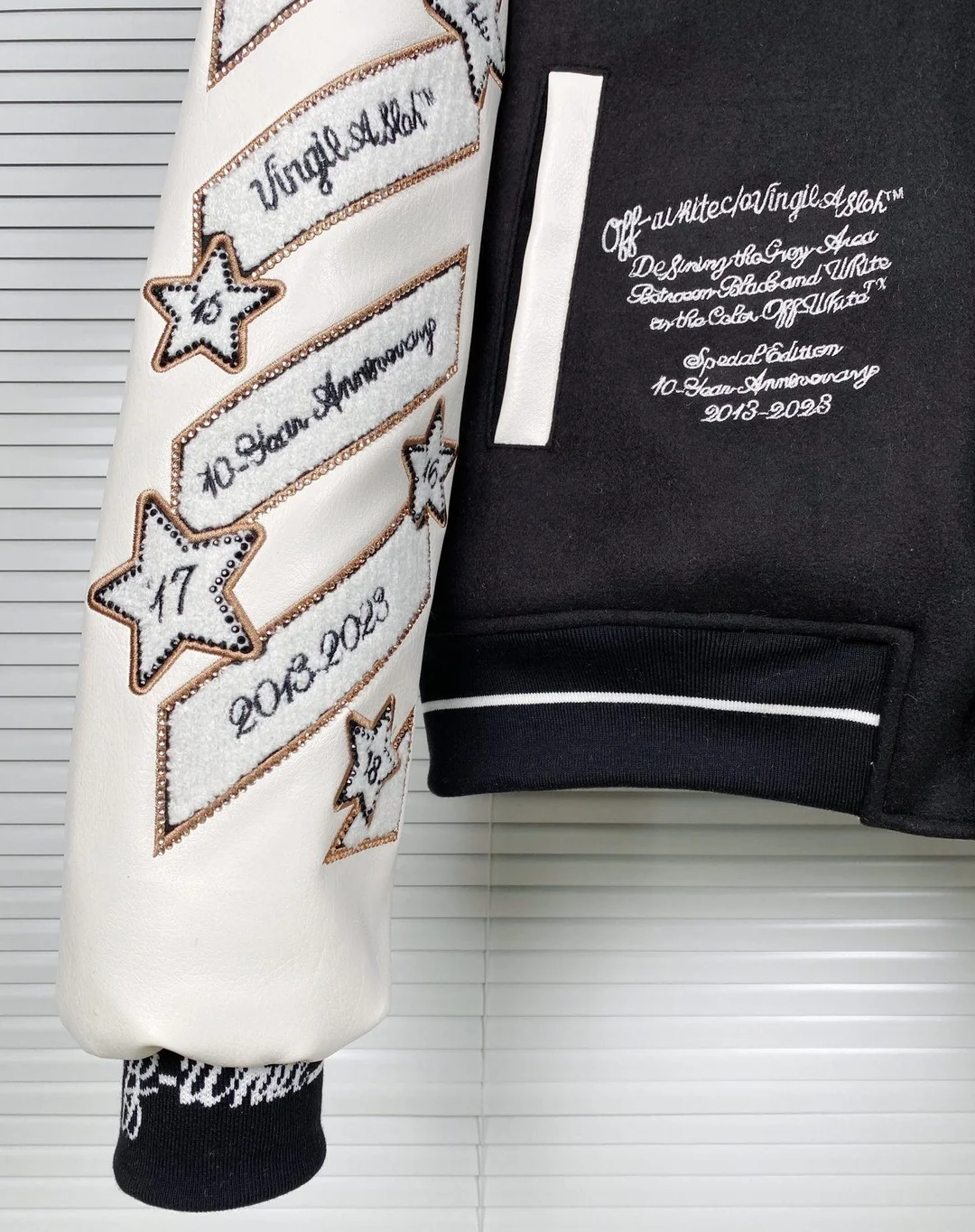 Off-White™ 10-Year Anniversary "Class of 2013" Varsity Jacket - Black/White